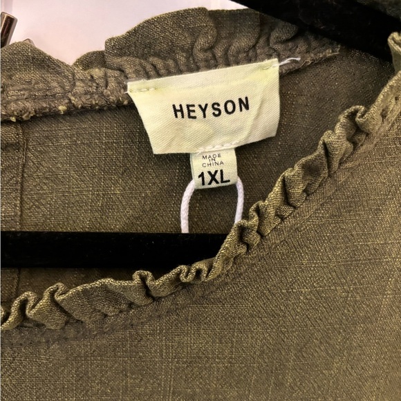 Washed Gauze Ruffled High Neck Dress by Heyson - Picture 10 of 13